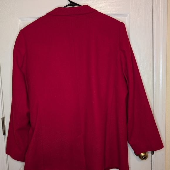 Sag Harbor Women's Wool Jacket 18W Red Career Profession Classic Blazer NWT! - Picture 2 of 6